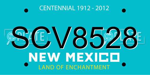 SCV8528 New Mexico License Plate