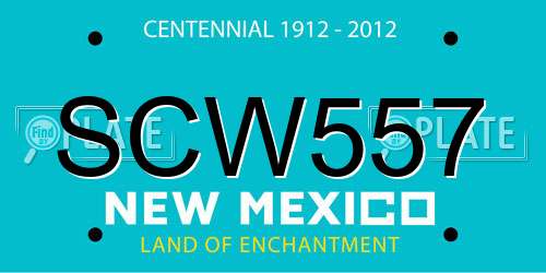 SCW557 New Mexico License Plate