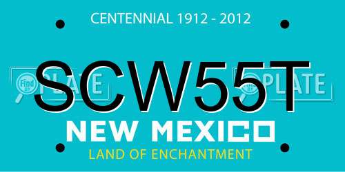 SCW55T New Mexico License Plate