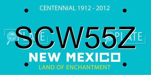 SCW55Z New Mexico License Plate