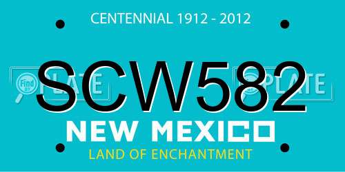 SCW582 New Mexico License Plate