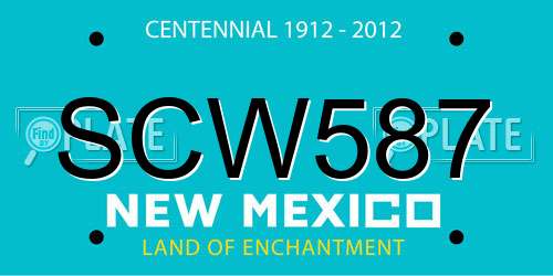 SCW587 New Mexico License Plate