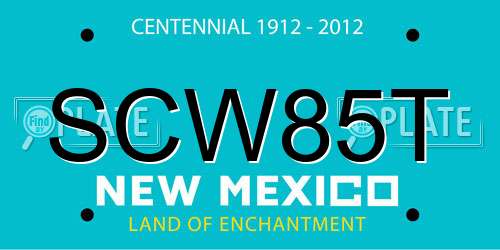 SCW85T New Mexico License Plate