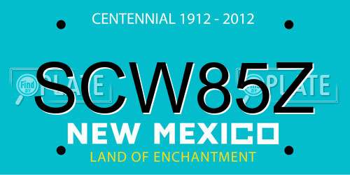 SCW85Z New Mexico License Plate