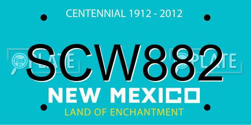SCW882 New Mexico License Plate