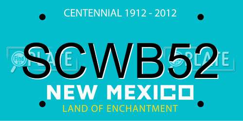 SCWB52 New Mexico License Plate