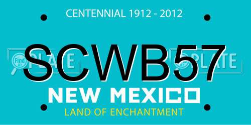 SCWB57 New Mexico License Plate