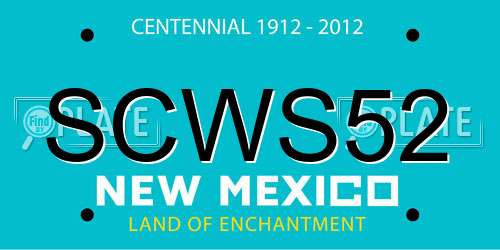 SCWS52 New Mexico License Plate