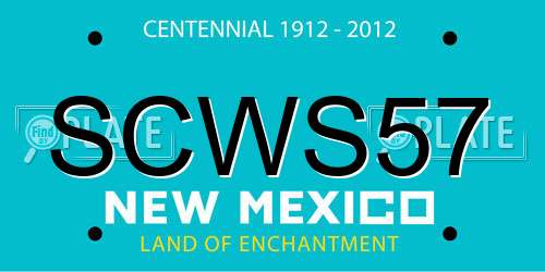 SCWS57 New Mexico License Plate