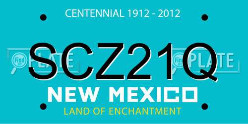 SCZ21Q New Mexico License Plate