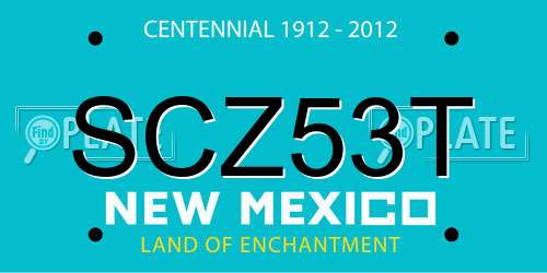 SCZ53T New Mexico License Plate
