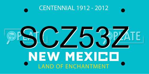 SCZ53Z New Mexico License Plate