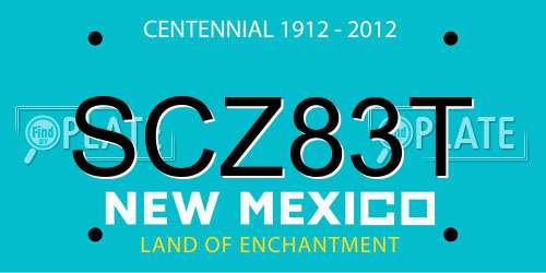 SCZ83T New Mexico License Plate