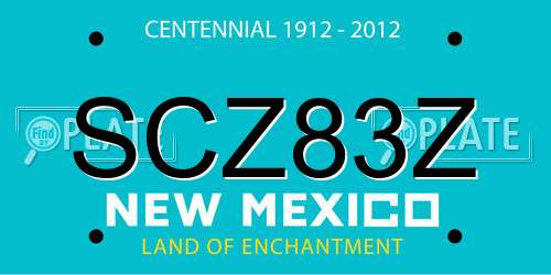 SCZ83Z New Mexico License Plate