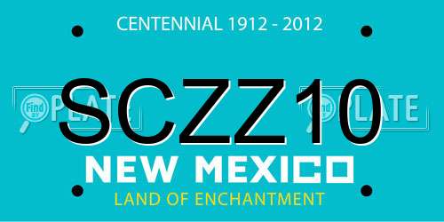 SCZZ10 New Mexico License Plate