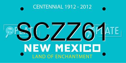 SCZZ61 New Mexico License Plate