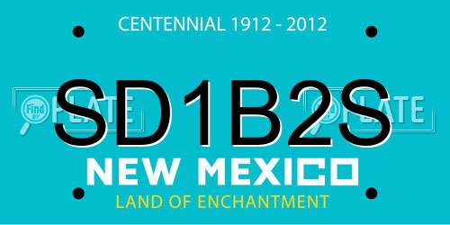 SD1B2S New Mexico License Plate