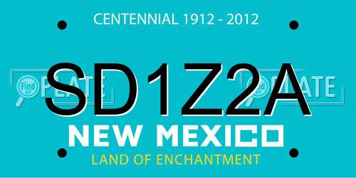 SD1Z2A New Mexico License Plate