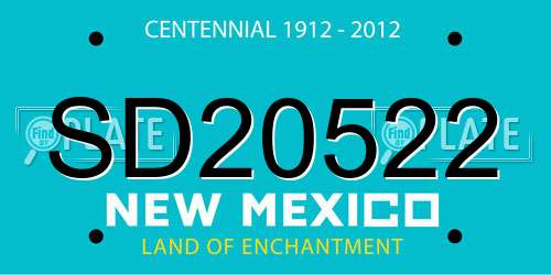 SD20522 New Mexico License Plate