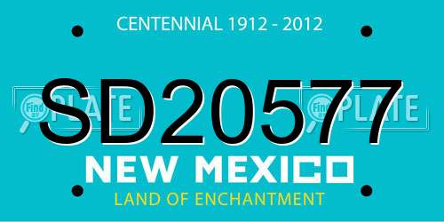 SD20577 New Mexico License Plate
