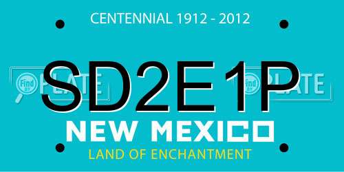 SD2E1P New Mexico License Plate