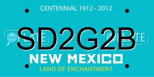 SD2G2B New Mexico License Plate