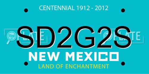 SD2G2S New Mexico License Plate