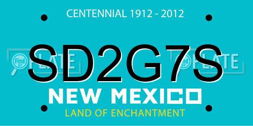 SD2G7S New Mexico License Plate