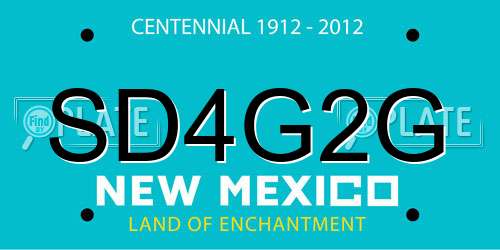 SD4G2G New Mexico License Plate