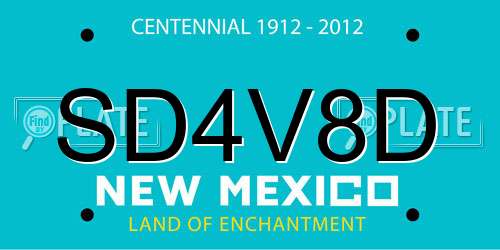 SD4V8D New Mexico License Plate