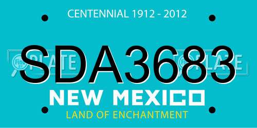 SDA3683 New Mexico License Plate