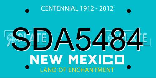 SDA5484 New Mexico License Plate