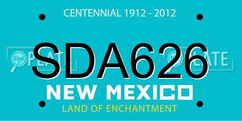 SDA626 New Mexico License Plate