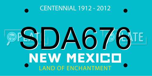 SDA676 New Mexico License Plate