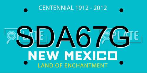 SDA67G New Mexico License Plate
