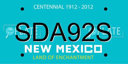 SDA92S New Mexico License Plate