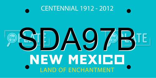 SDA97B New Mexico License Plate
