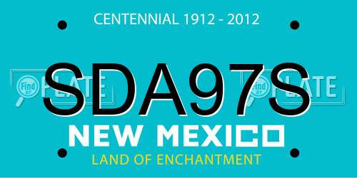 SDA97S New Mexico License Plate