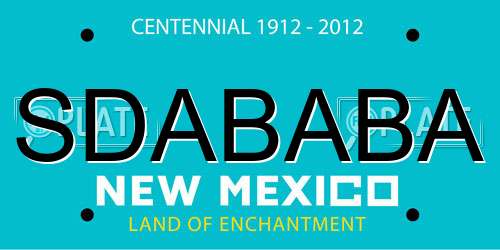 SDABABA New Mexico License Plate