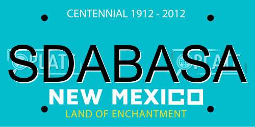 SDABASA New Mexico License Plate
