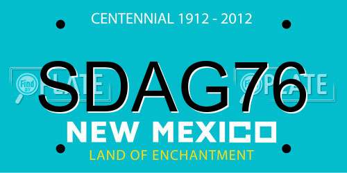 SDAG76 New Mexico License Plate