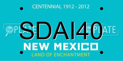 SDAI40 New Mexico License Plate
