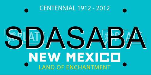 SDASABA New Mexico License Plate