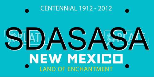 SDASASA New Mexico License Plate