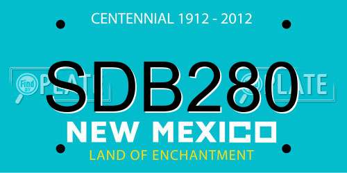 SDB280 New Mexico License Plate