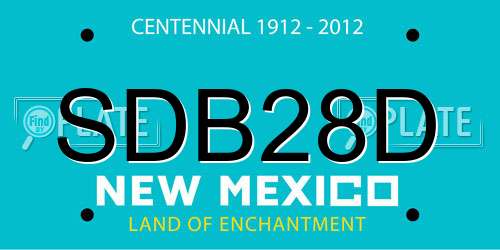 SDB28D New Mexico License Plate