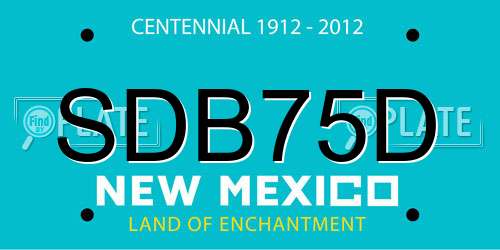 SDB75D New Mexico License Plate