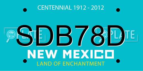 SDB78D New Mexico License Plate