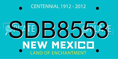 SDB8553 New Mexico License Plate