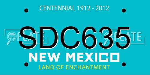 SDC635 New Mexico License Plate